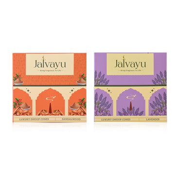 Jalvayu Sandalwood & Lavender Dhoop Cones combo