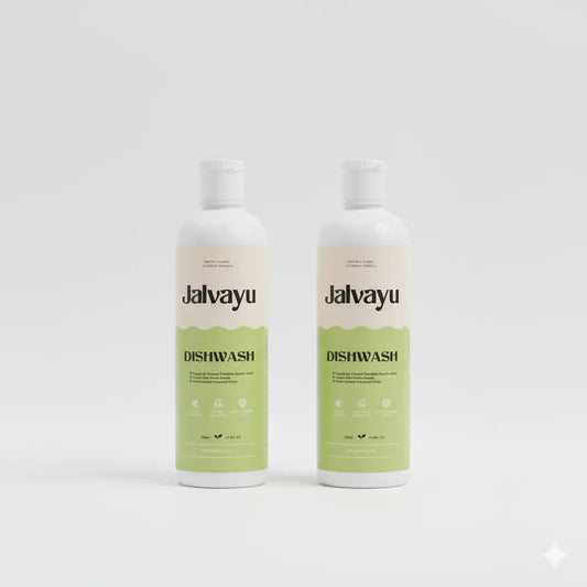Jalvayu Lemon Dishwash – Plant-Based, Eco-friendly,  Non-Toxic Dishwash Cleaner (Pack of 2 | 500ml each)