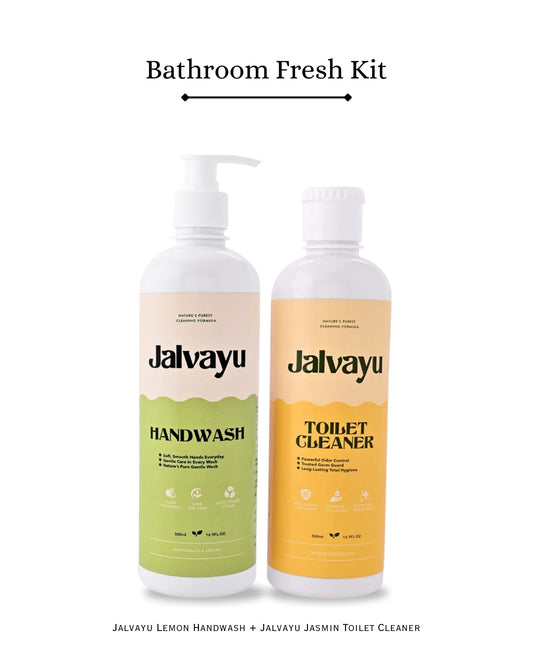 Bathroom Fresh Kit – Jalvayu Lemon Hand Wash & Jasmine Toilet Cleaner | Eco-Friendly Hygiene Combo