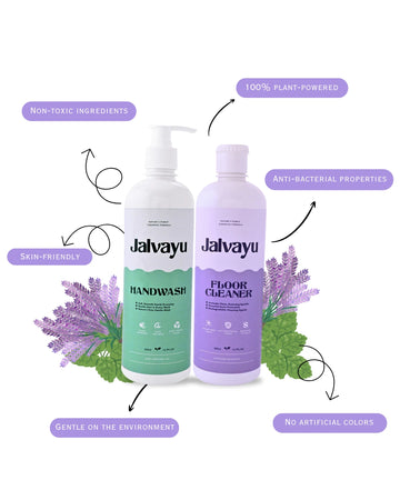 Minty Home Fresh Kit – Jalvayu Mint Handwash & Lavender Floor Cleaner | Natural Cleaning Combo