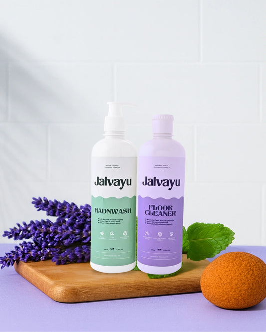 Minty Home Fresh Kit – Jalvayu Mint Handwash & Lavender Floor Cleaner | Natural Cleaning Combo