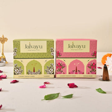 Jalvayu Jasmine & Rose Dhoop cones combo